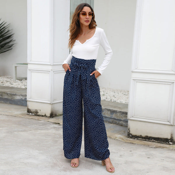 Dot palazzo pants