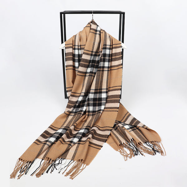 15-color Checkered Towel Imitation Cashmere Wool Blanket For Women